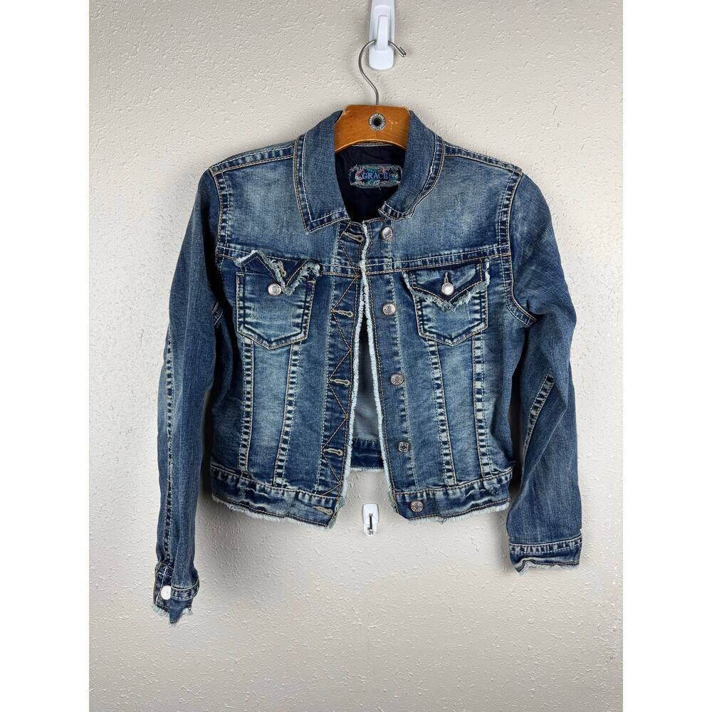 Grace in LA Girls Jean jacket size XL
